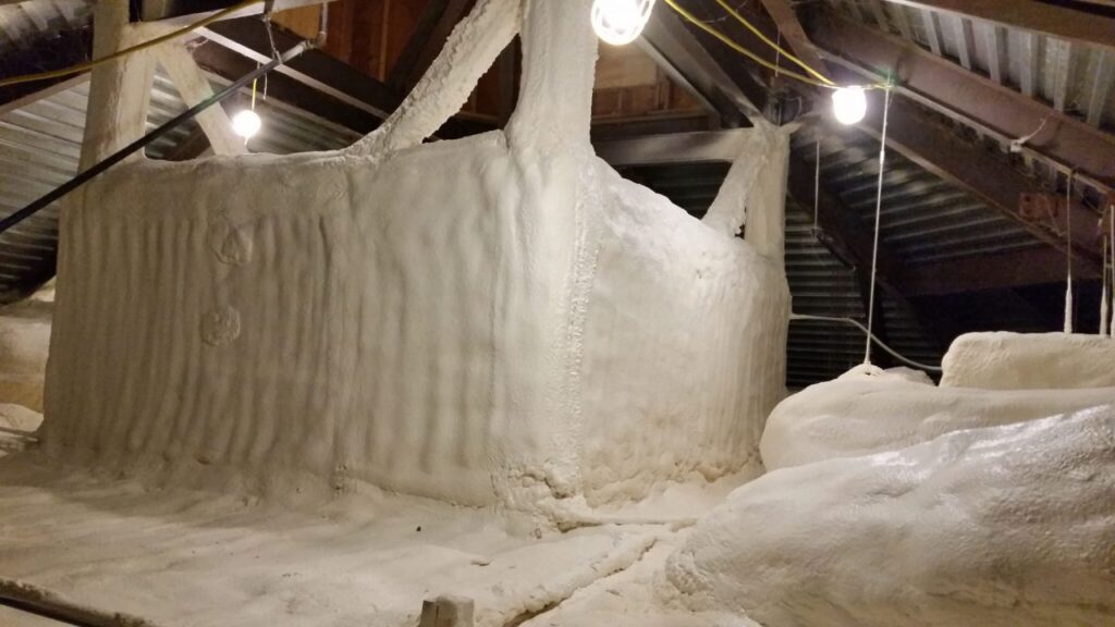 Spray foam in attic, KV Tech, WI