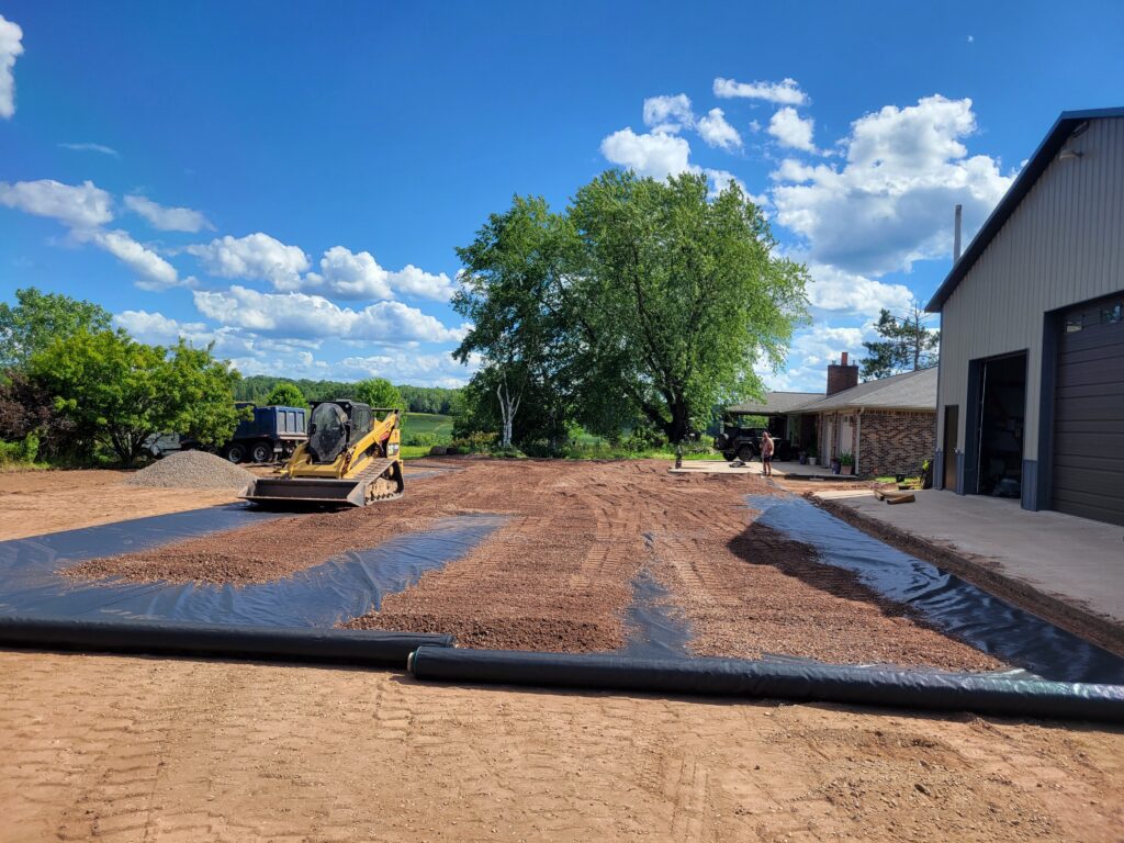 Image of a driveway using geotextiles