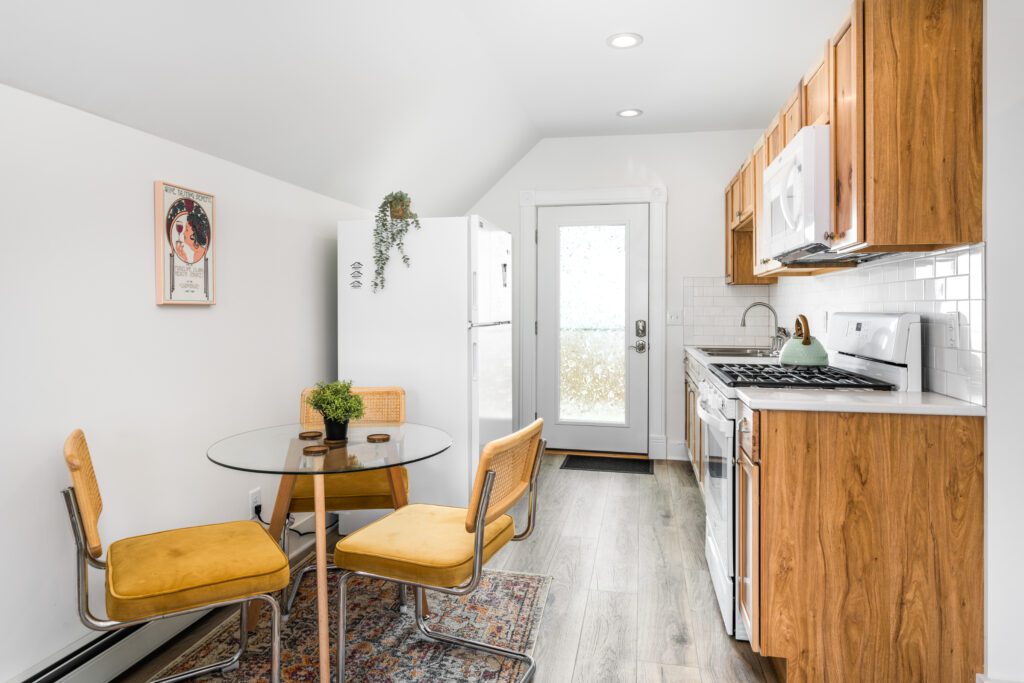 Image of a kitchen and dining space