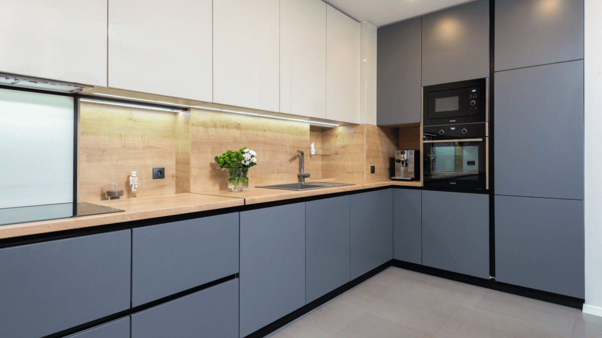 Image of a beautiful kitchen with frameless cabinets and sleek design- Modern Kitchen Blog featured image